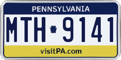 PA license plate MTH9141