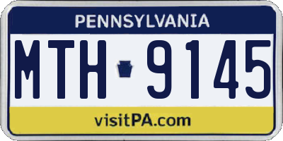 PA license plate MTH9145