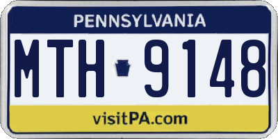 PA license plate MTH9148