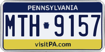 PA license plate MTH9157