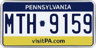 PA license plate MTH9159