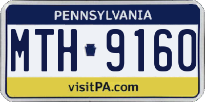 PA license plate MTH9160