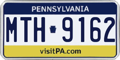 PA license plate MTH9162