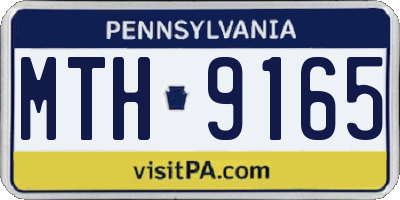 PA license plate MTH9165