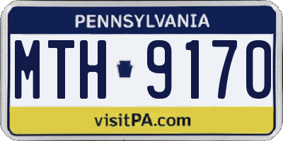 PA license plate MTH9170