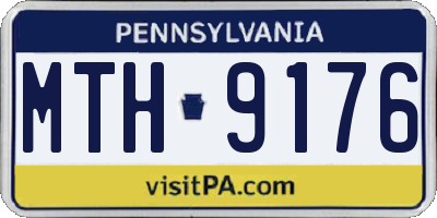 PA license plate MTH9176