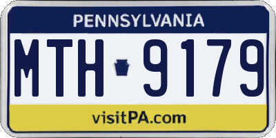 PA license plate MTH9179
