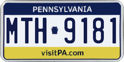 PA license plate MTH9181