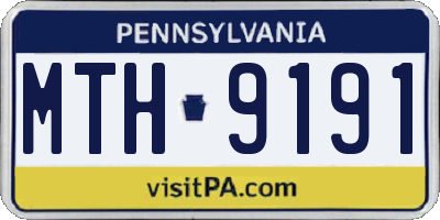 PA license plate MTH9191