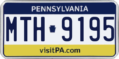 PA license plate MTH9195