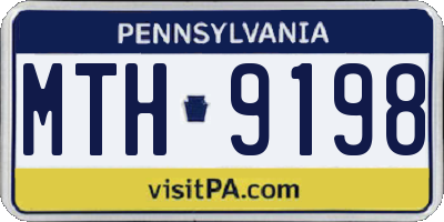 PA license plate MTH9198