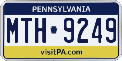 PA license plate MTH9249