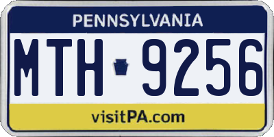 PA license plate MTH9256