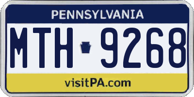 PA license plate MTH9268