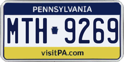 PA license plate MTH9269