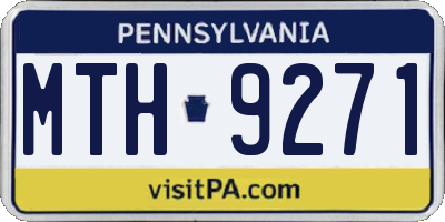 PA license plate MTH9271