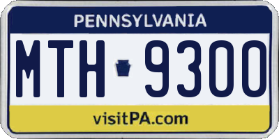 PA license plate MTH9300