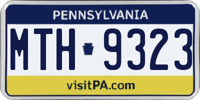 PA license plate MTH9323