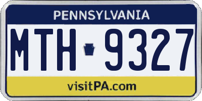 PA license plate MTH9327