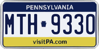 PA license plate MTH9330