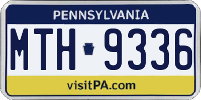 PA license plate MTH9336