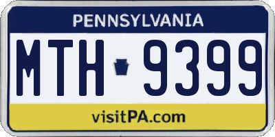 PA license plate MTH9399
