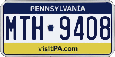 PA license plate MTH9408