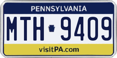 PA license plate MTH9409