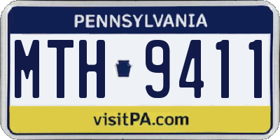 PA license plate MTH9411