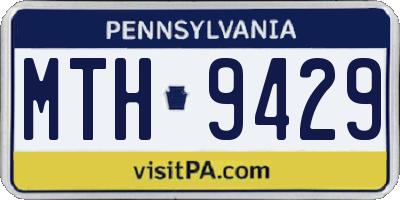 PA license plate MTH9429