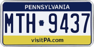 PA license plate MTH9437