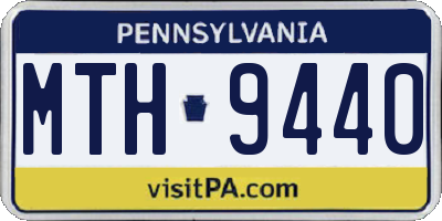 PA license plate MTH9440