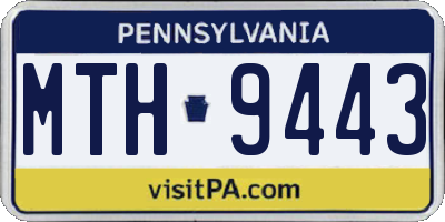 PA license plate MTH9443