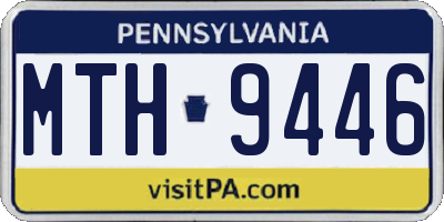 PA license plate MTH9446