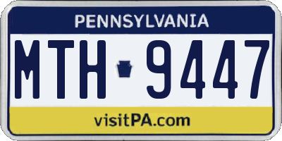 PA license plate MTH9447