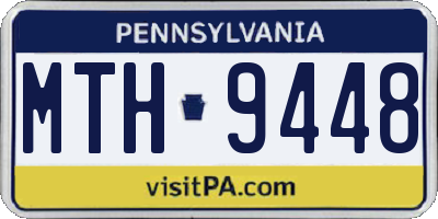 PA license plate MTH9448