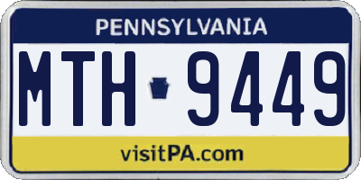 PA license plate MTH9449