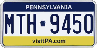 PA license plate MTH9450