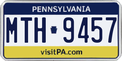 PA license plate MTH9457