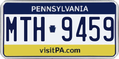 PA license plate MTH9459