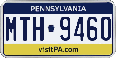 PA license plate MTH9460