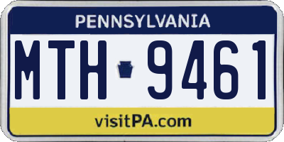 PA license plate MTH9461