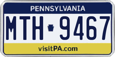 PA license plate MTH9467