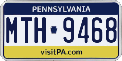 PA license plate MTH9468