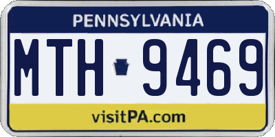 PA license plate MTH9469
