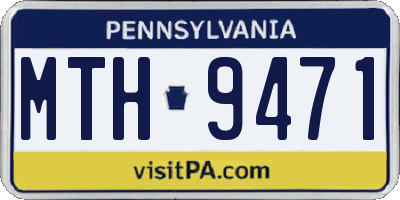 PA license plate MTH9471