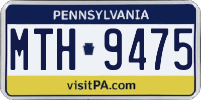 PA license plate MTH9475