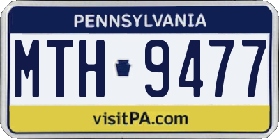 PA license plate MTH9477
