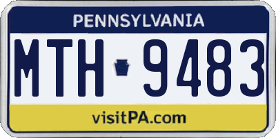 PA license plate MTH9483