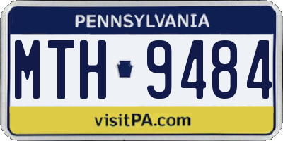 PA license plate MTH9484